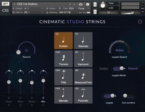 cinematic studio strings